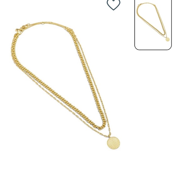 Madewell Jewelry - (112)Madewell Set of 2 Twisted Chain & Pendant Necklaces in Vintage Gold